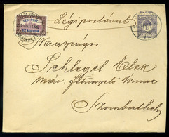 95777 BUDAPEST 1920. Légi Levél Szombathelyre Küldve - Briefe U. Dokumente