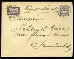 95777 BUDAPEST 1920. Légi Levél Szombathelyre Küldve - Lettres & Documents