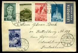 95841 CSEPEL 1939. Dekoratív Légi Levél Németországba - Briefe U. Dokumente