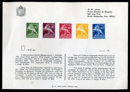 95917 1933. M. Kir. Posta értesítés A Cserkész Bélyegek Kiadásáról! SCOUT HUNGARY - Lettres & Documents