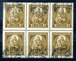 95937 NAGY MADONNA 10P Használt Hatos Tömb! R! - Used Stamps