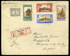 96099 Holland India 1931. Dekoratív Ajánlott Levél Budapestre - Indes Néerlandaises