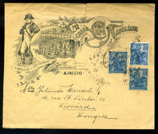 96181 FRANCIAORSZÁG 1929. Ajaccio, Dekoratív Boríték Kisvárdára Küldve - Lettres & Documents