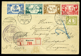 96287 HOLLAND INDIA 1932. Ajánlott Levél Budapestre Küldve - Indes Néerlandaises