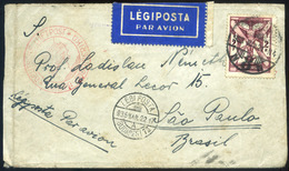 97015 1935. Légi Levél Repülő 2P Egybélyeges Bérmentesítéssel Brazíliába Küldve - Covers & Documents