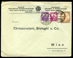 96422 BUDAPEST 1926. Céges Levél Korona-fillér Vegyes Bérmentesítéssel Bécsbe Küldve - Covers & Documents