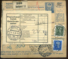 97890 BUDAPEST 1935. Csomagszállító Arcképek Bélyegekkel, Csehszlovákiába Küldve - Lettres & Documents