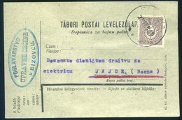 97877 BIZOVAC 1919. Levlap Postatakarék Bélyeggel, Szabályosan Bérmentesítve , Boszniába Küldve! - Covers & Documents