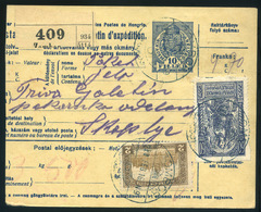 97876 ZOMBOR 1919. Csomagszállító, Magyar-SHS Bérmentesítéssel Skoplje-be Küldve, Portózva - Lettres & Documents