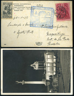 97870 BUDAPEST 1938. Eucharisztikus Kongresszus, Képeslap Brazíliába Küldve, Brazil Alkalmi Bélyegzéssel! - Covers & Documents