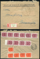 98082 DIÓSGYŐRI VASGYÁR 1943. Ajánlott 15 Bélyeges Levél M.Á.V. Vasúti Bélyegzéssel Budapestre - Lettres & Documents