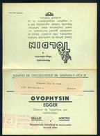 98134 BUDAPEST 1933. Kir. Orvosegyesület Francotyp Gyógyszer Reklám Lap, Meghívó - Lettres & Documents