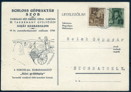 98143 SZOB 1944. Schloss Gépgyár, Céges Levelezőlap Szombathelyre Küldve - Lettres & Documents