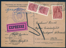 98139 LOSONC 1942. Expressz Levelezőlap, Szép Nógrád Vármegye Bélyegzéssel Budapestre Küldve - Lettres & Documents