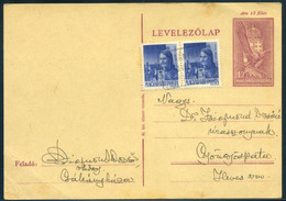 98138 CSÁKÁNYHÁZA /  Čakanovce 1943. Kiegészített Díjjegyes Levlap Postaügynökségi Bélyegzéssel Gyöngyöspatára Küldve - Lettres & Documents