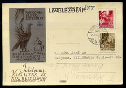 96101 BUDAPEST 1945.07. Pannónia Bélyeg Egyesület Postázott, Helyi Levlap - Covers & Documents