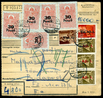 61355 GÁRDONY  1946. Inflációs  Csomagszállító Budapestre - Lettres & Documents
