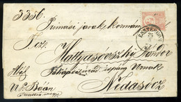 96100 ESZTERGOM 1871. Kőnyomat 5kr Levélen Nyitranádasra Küldve - Used Stamps