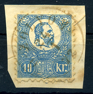 96135 Kőnyomat 10Kr Szép Bélyeg Kivágáson - Used Stamps