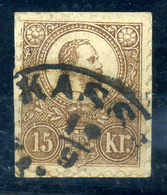 96418 KASSA Kőnyomat 15 Kr  /  KASSA Litho 15 Kr - Used Stamps