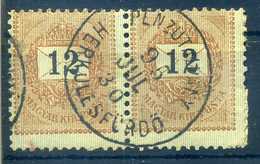 95520 HERKULESFÜRDŐ 12kr Pár,szép Bélyegzés , Pénzutalvány - Used Stamps