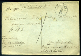 95815 KARÁCSOND 1878. Szép Pénzes Levél Budapestre Küldve - Used Stamps
