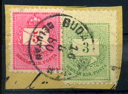 96133 1880. 3Kr (extrém Darab!) + 5kr Kivágáson - Used Stamps