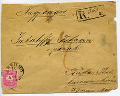 96302 CSERMŐ / Cermei 1884. Ajánlott Levél 5Kr + 5*2Kr Bérmentesítéssel Budapestre - Used Stamps