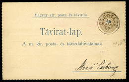 96430 CSERTÉSZ /Čertižné  1894. Díjjegyes Zárt Távirat Lap Mezőlaborcra Küldve - Gebruikt