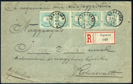 97086 SEGESVÁR 1891. Ajánlott, Közjegyzői Levél 3kr ötös Csík Bérmentesítéssel Kolozsvárra  /  SEGESVÁR 1891 Reg. Notary - Used Stamps