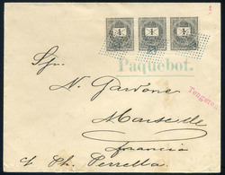 97149 1899. Dekoratív Krajcáros Peterdi Hajóposta Levél Máltán Feladva Marseille-be Küldve  /  1899 Decorative Kr Peterd - Used Stamps