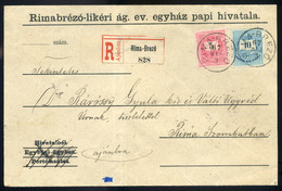 97178 RIMABRÉZÓ 1897. Ajánlott Krajcáros Levél Rimaszombatra Küldve  /  RIMABRÉZÓ 1897 Reg. Kr Letter To Rimaszombat - Gebruikt