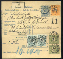 97168 VARANNÓ 1893. Szép ötbélyeges Krajcáros Csomagszállító Temesvárra Küldve  /  VARANNÓ 1893 Nice 5 Stamp Kr Parcel P - Used Stamps