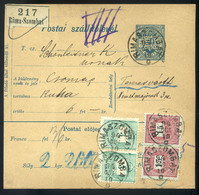 97164 RIMASZOMBAT 1894. Szép Krajcáros Csomagszállító Temesvárra Küldve  /  RIMASZOMBAT 1894 Nice Kr Parcel P.card To Te - Gebraucht