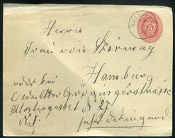 98166 NAGYIDA / Veľká Ida 1893. Díjjegyes Boríték Hamburgba Küldve  /  1893 Stationery Cov. To Hamburg - Oblitérés