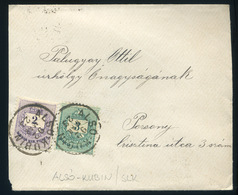 98165 ALSÓKUBIN / Dolný Kubín  1892. Szép Krajcáros Levél Pozsonyba  /  1892 Nice Kr Letter To Pozsony - Gebruikt