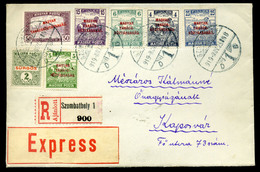 95704 SZOMBATHELY 1919. Ajánlott, Expressz Levél Tanácsköztársaság Bélyegekkel Kaposvárra Küldve - Used Stamps