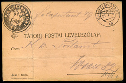 95752 I.VH 1915. Tábori Postalap FP 49 Negatív Bélyegzéssel - Used Stamps