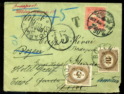 95763 BUDAPEST 1902. Levél Ausztriából Visszaküldve, Dekoratív Portózásokkal! - Covers & Documents