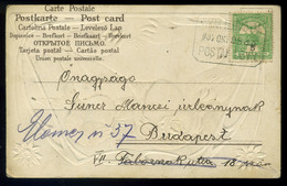 95772 PATAK 1907. Képeslap, Postaügynökségi Bélyegzéssel Budapestre - Used Stamps