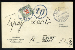 95820 BUDAPEST 1918. Cipőhivatal, érdekes Portós Levlap, "Önnek .. 2 Pár Cipője Van" - Used Stamps