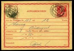 96087 AUSZTRIA 1916. Díjjegyes Vevény, Sternhal B. Pettau Budapestre - Briefe U. Dokumente