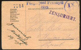 97026 I.VH. Przemysl Fliegerpost Táboriposta Légi Levlap Budapestre Küldve, 1939-ben Készült Attest , Tanusítvánnyal! - Covers & Documents