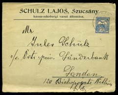 96421 SZUCSÁNY  1900. Céges Levél Angliába Küldve - Used Stamps