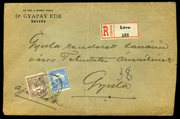 96465 LÉVA 1909. Ajánlott Levél Gyulára Küldve - Used Stamps