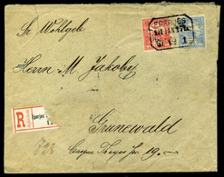 96441 EPERJES 1901. Ajánlott Levél, Ritka Gyűjtő Bélyegzéssel , Hátoldali Céges Levélzáróval Svájcba Küldve - Used Stamps
