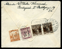 96429 BUDAPEST 1919. Ajánlott, Vegyes Bérmentesítésű Levél, Gyűjtő Bélyegzéssel Svájcba Küldve - Gebruikt