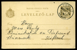 96415 ZSELIZ/ Želiezovce 1910. Díjjegyes Levlap Szép Bélyegzéssel - Gebraucht
