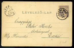 96411 SZEREMLE 1900. Képeslap, Szép Egykörös Bélyegzéssel Esztárra Küldve - Used Stamps