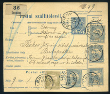 97105 LEPSÉNY 1904. Csomagszállító Budapestre Küldve, Katonai Címre , Husarenregiment  /  LEPSÉNY 1904 Parcel P.card To  - Used Stamps